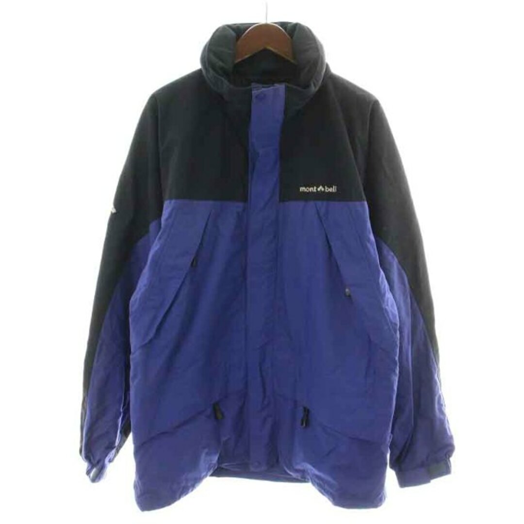 mont bell(モンベル)のMontbell GORE-TEX 中綿ジャケット ブルゾン XL 青 黒 メンズのジャケット/アウター(ブルゾン)の商品写真