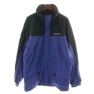 モンベル(mont bell)のMontbell GORE-TEX 中綿ジャケット ブルゾン XL 青 黒(ブルゾン)