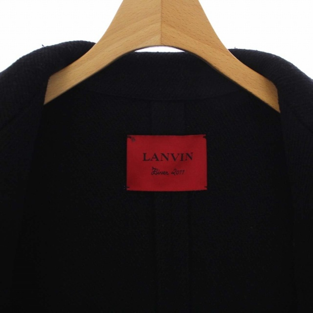 LANVIN(ランバン)のランバン LANVIN チェスターコート アウター ロング ウール 38 黒 レディースのジャケット/アウター(その他)の商品写真