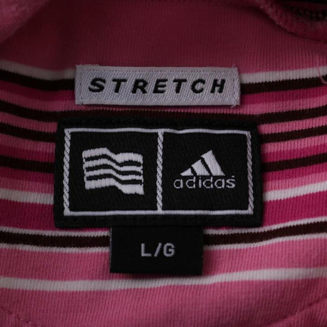 adidas(アディダス)のアディダス Tシャツ 長袖 ハイネック ストレッチ　スポーツウエア トップス レディース L/Gサイズ ピンク adidas レディースのトップス(Tシャツ(長袖/七分))の商品写真