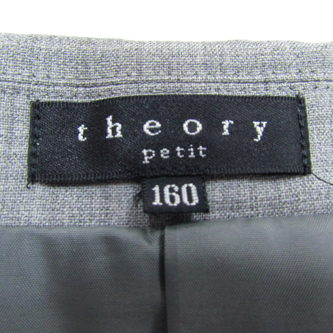 theory(セオリー)のセオリー テーラードジャケット フォーマル 卒服 日本製 キッズ 女の子用 160サイズ グレー theory キッズ/ベビー/マタニティのキッズ服女の子用(90cm~)(ジャケット/上着)の商品写真