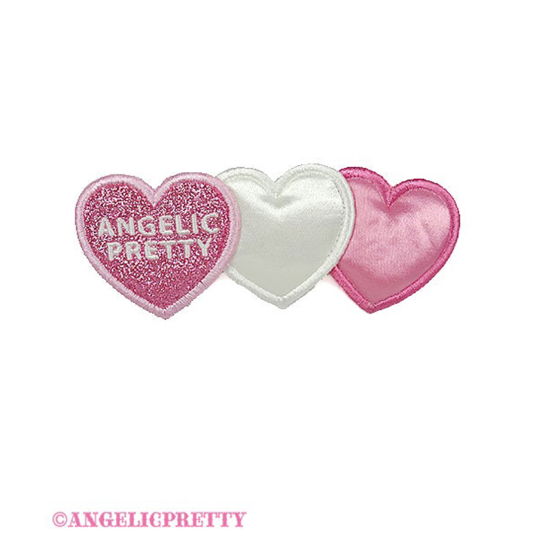 Angelic Pretty(アンジェリックプリティー)のangelic pretty Trio Heartクリップ レディースのヘアアクセサリー(バレッタ/ヘアクリップ)の商品写真