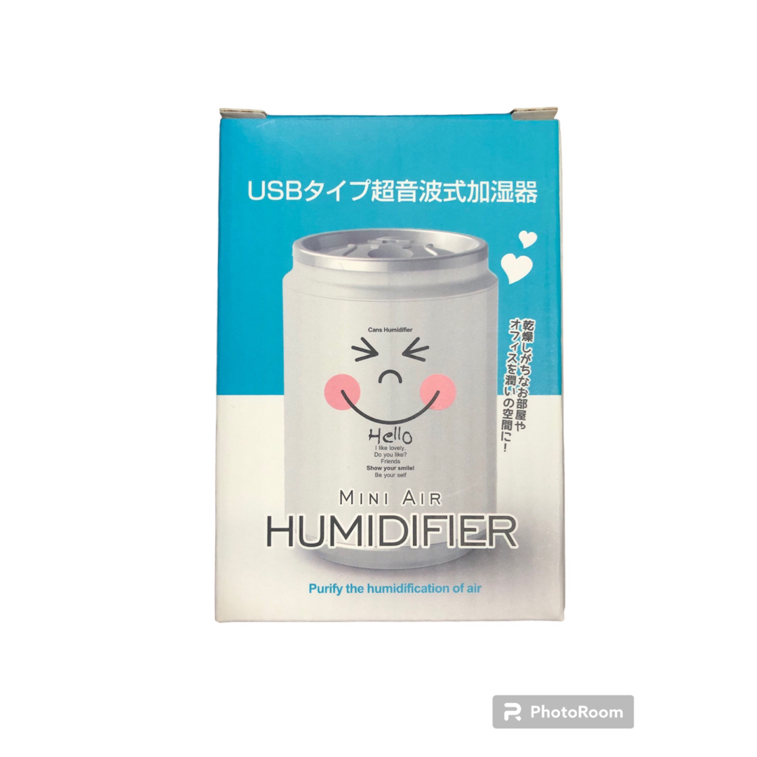 HUMIDIFIER USBタイプ超音波式加湿器 缶ジュース型デザインミニ加湿器 スマホ/家電/カメラの生活家電(加湿器/除湿機)の商品写真