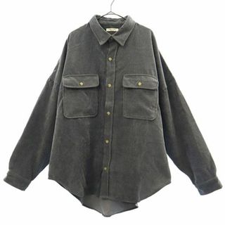 フリークスストア(FREAK'S STORE)のフリークスストア 長袖 シャツ F グレー FREAK'S STORE コーデュロイ レディース 古着 【231229】(シャツ/ブラウス(長袖/七分))