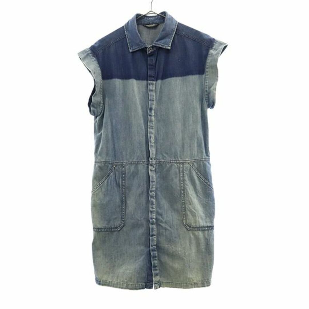 DIESEL(ディーゼル)のディーゼル 半袖 デニム ワンピース XS ブルー Diesel レディース 古着 【231229】 レディースのワンピース(その他)の商品写真