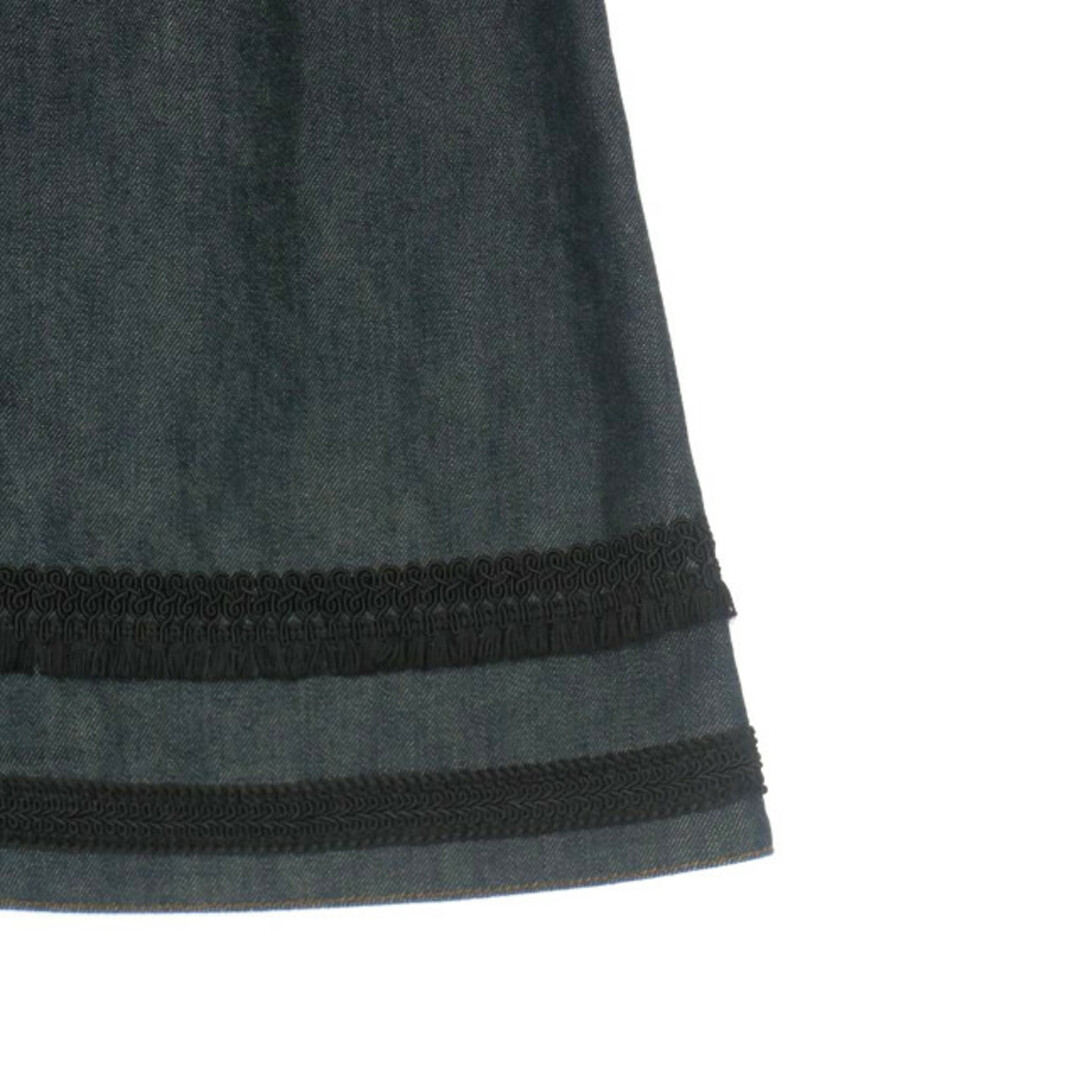 ドルチェ&ガッバーナ レース刺繍 デニムスカート 44 インディゴ 国内正規74cmスカート丈