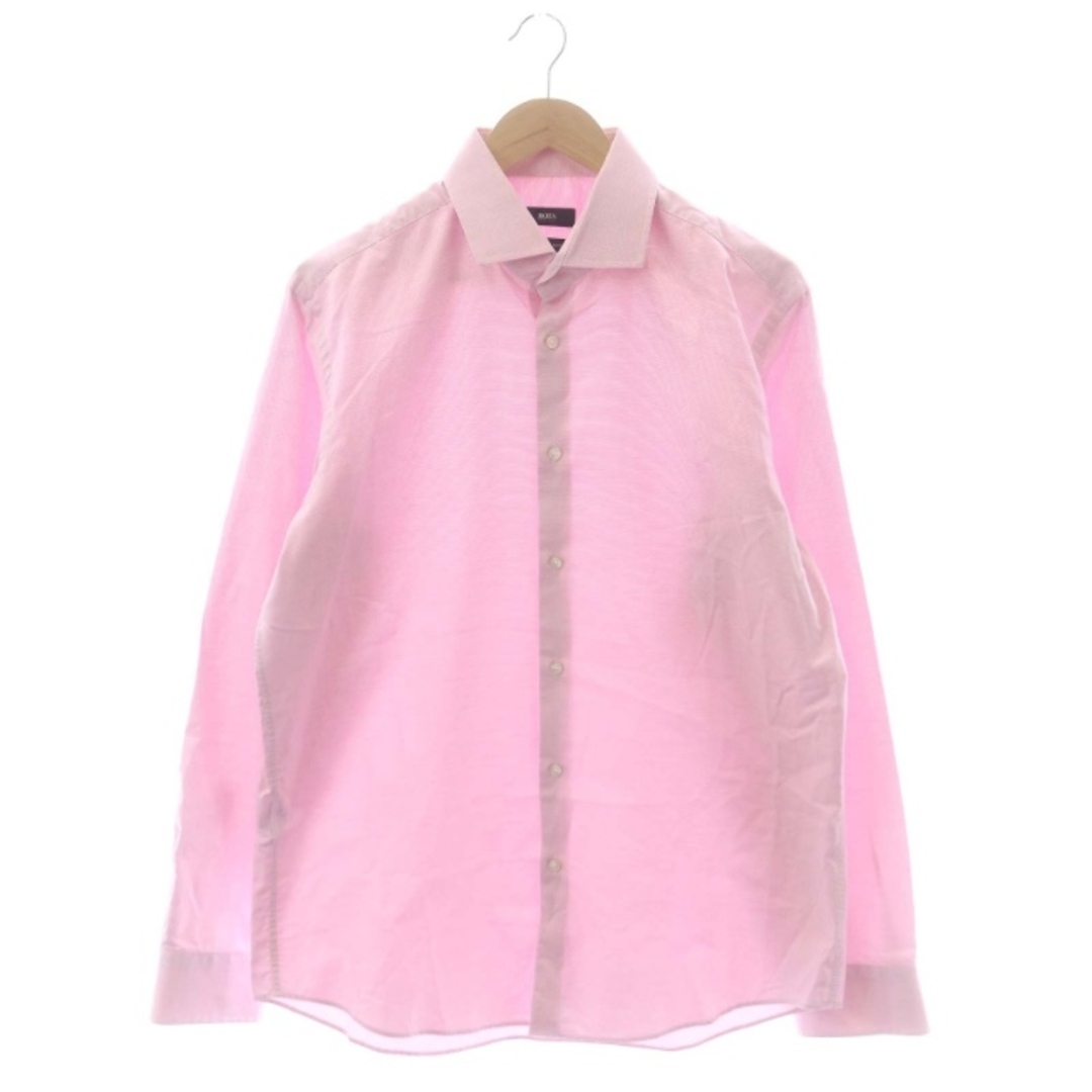 HUGO BOSS(ヒューゴボス)のヒューゴボス HUGO BOSS シャツ 長袖 レギュラーフィット 42 ピンク メンズのトップス(シャツ)の商品写真