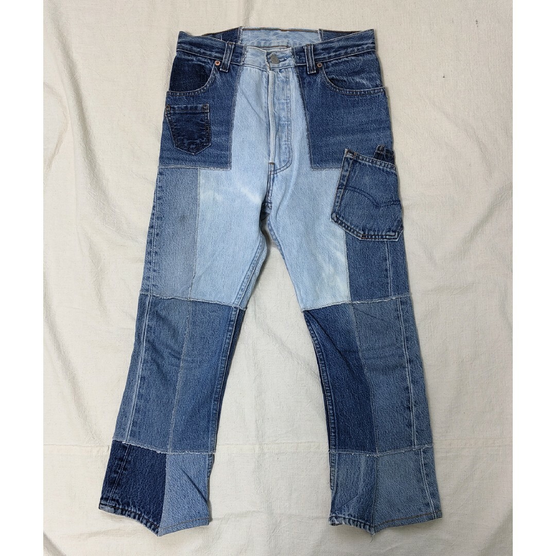 メンズ美品　ソロイスト　ヴィンテージリーバイス再構築リメイクジーンズ　the jean