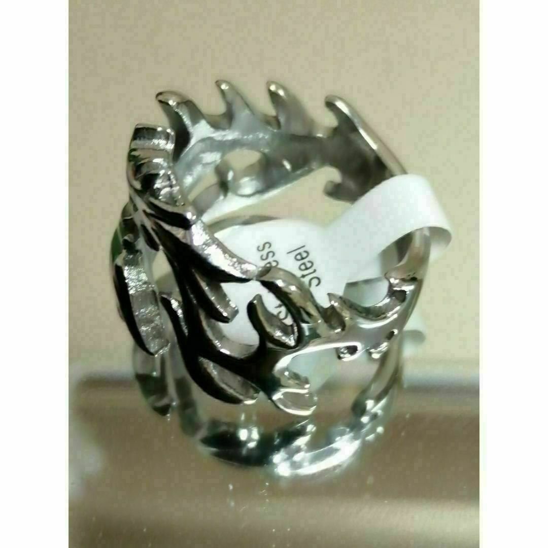 【A110】リング　メンズ　指輪　シルバー　ドラゴン　龍　20号 メンズのアクセサリー(リング(指輪))の商品写真
