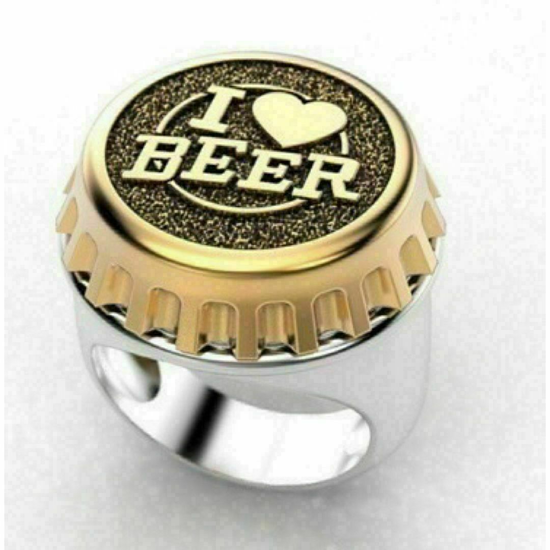 【R003】リング　メンズ　指輪　ゴールド　アクセサリー　20号 メンズのアクセサリー(リング(指輪))の商品写真