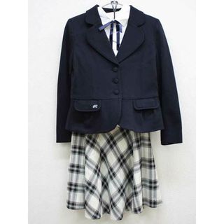 ポンポネット(pom ponette)の【新入荷!】▽ポンポネット/pom ponette▽150cm スーツ4点セット 濃紺＆オフホワイト×黒系＆白 シャツ・リボン付き フォーマル 入学式 卒業式 通学 スクール 結婚式 発表会 謝恩会 冠婚葬祭【中古】子供服 キッズ kids ジュニア 女の子 fml 222132(その他)