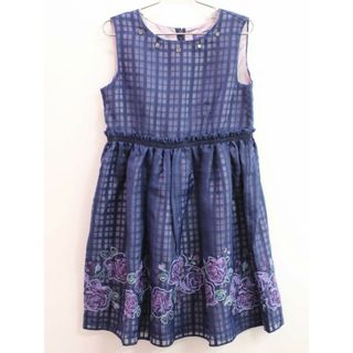 アナスイ(ANNA SUI)の【新入荷!】◇アナスイミニ/ANNA SUI mini◇130cm ドレスワンピース/ジャンパースカート 紺 フォーマル 入学式 結婚式 七五三 冠婚葬祭 発表会 謝恩会【中古】子供服 キッズ kids 女の子 fml 822132(ドレス/フォーマル)