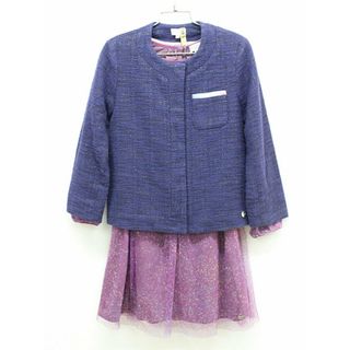 ポールスミス(Paul Smith)の【新入荷!】▲ポールスミスジュニア/Paul Smith JUNIOR▲130cm(8A) アンサンブル 紺ツイード×赤紫 フォーマル 入学式 卒業式 卒園式 お稽古 通塾 見学会 結婚式 発表会 冠婚葬祭【中古】子供 キッズ kids 女の子 fml 822132(その他)