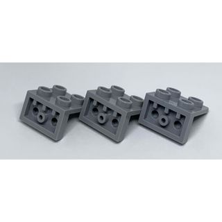 LEGO パーツ　逆ブラケット　1×2-2×2 グレー　3個(知育玩具)