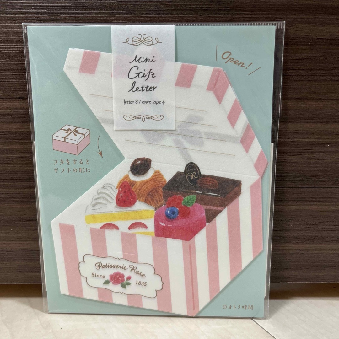 Sunstar Stationery(サンスターブング)の【古川紙工】オトメ時間　ミニギフト　レターセット　ケーキ ハンドメイドの文具/ステーショナリー(カード/レター/ラッピング)の商品写真