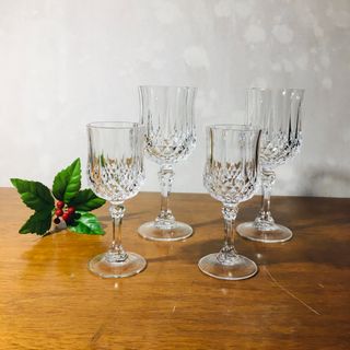 Cristal D'Arques - 【美品】クリスタル ダルク フランス製 ロンシャン　ワイン・シェリーグラスペア