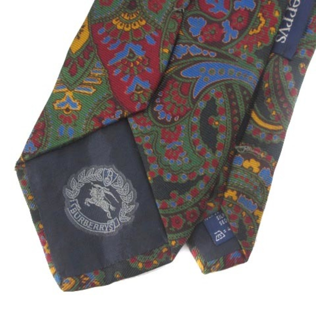バーバリーズ ネクタイ レギュラータイ ペイズリー 総柄 シルク マルチカラー メンズのファッション小物(ネクタイ)の商品写真