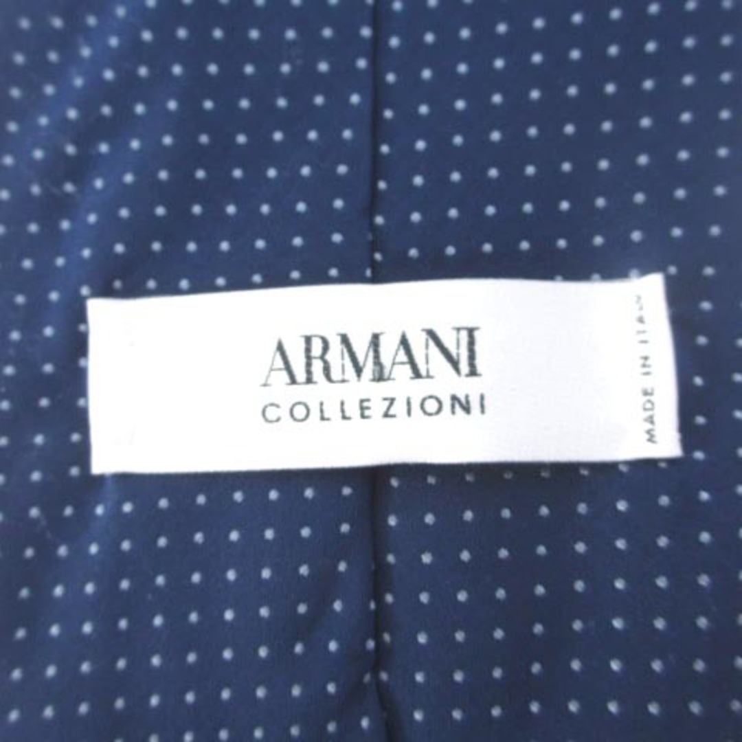 ARMANI COLLEZIONI(アルマーニ コレツィオーニ)のアルマーニ コレツィオーニ ネクタイ レギュラータイ ドット 総柄 シルク 紺 メンズのファッション小物(ネクタイ)の商品写真