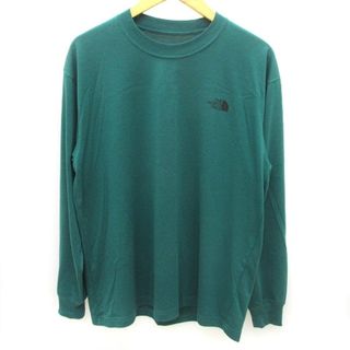 ザノースフェイス(THE NORTH FACE)のザノースフェイス Tシャツ 長袖 バックロゴ プリント グリーン 緑 L(Tシャツ/カットソー(七分/長袖))