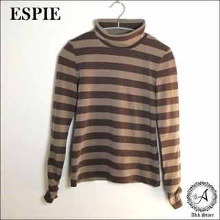 ESPIE レディース トップス 長袖 タートルネック ボーダー S(カットソー(長袖/七分))