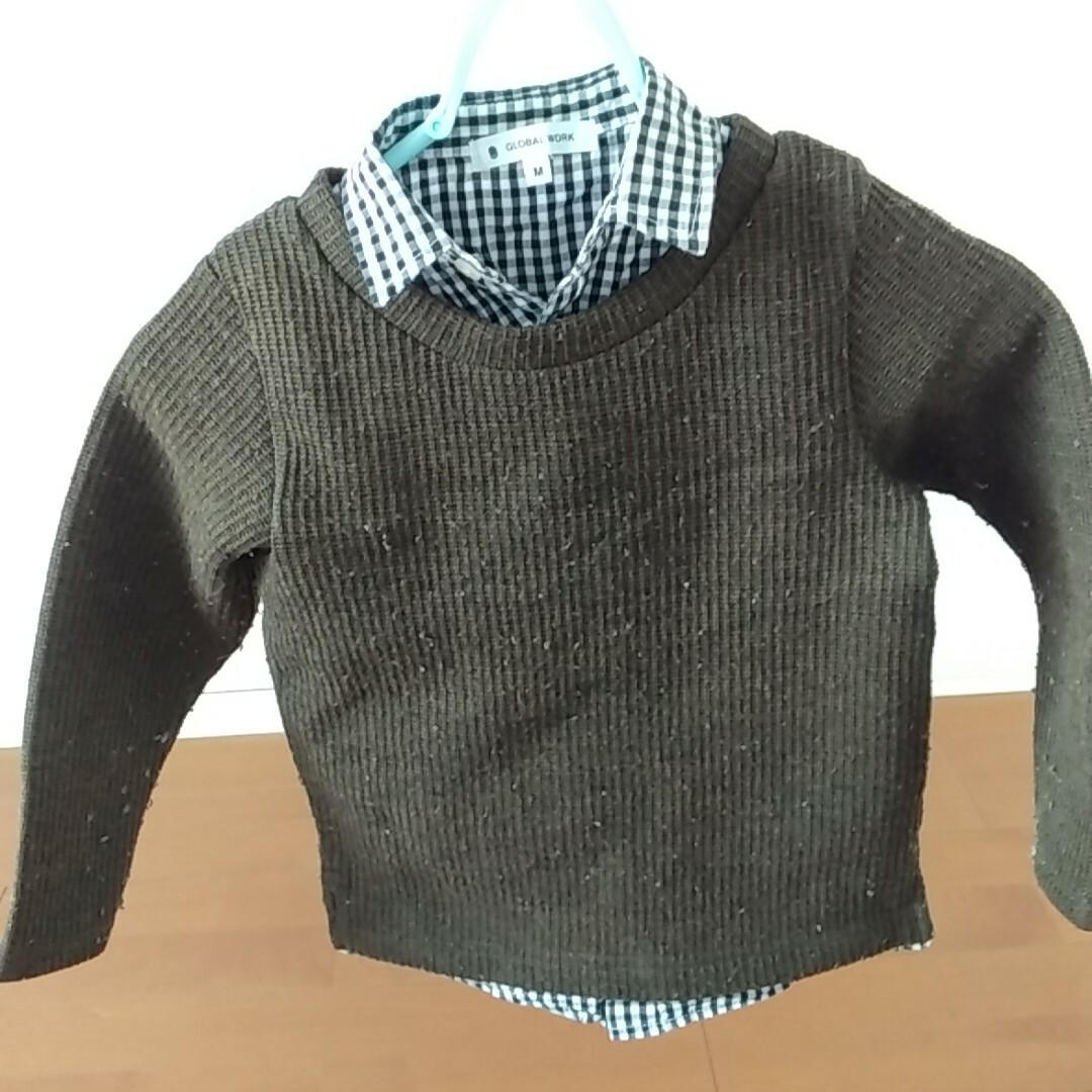 GLOBAL WORK(グローバルワーク)のMトップスインナー キッズ/ベビー/マタニティのキッズ服男の子用(90cm~)(ニット)の商品写真