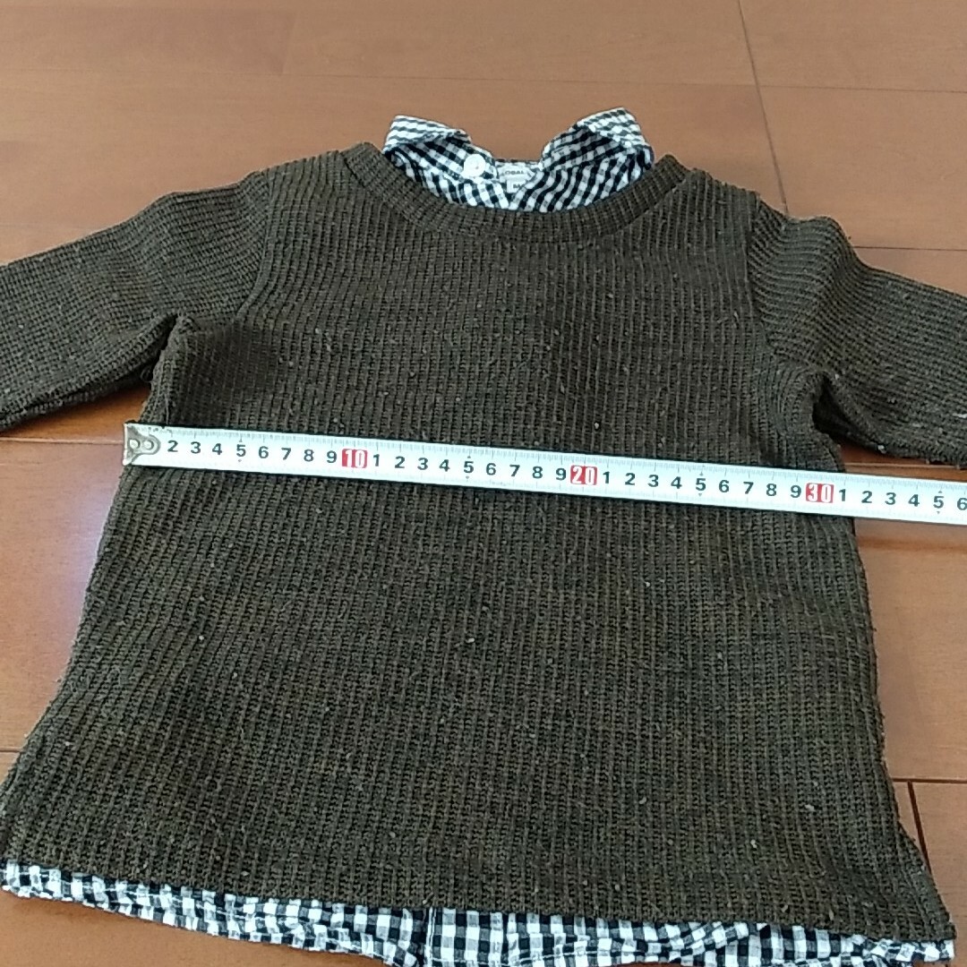 GLOBAL WORK(グローバルワーク)のMトップスインナー キッズ/ベビー/マタニティのキッズ服男の子用(90cm~)(ニット)の商品写真