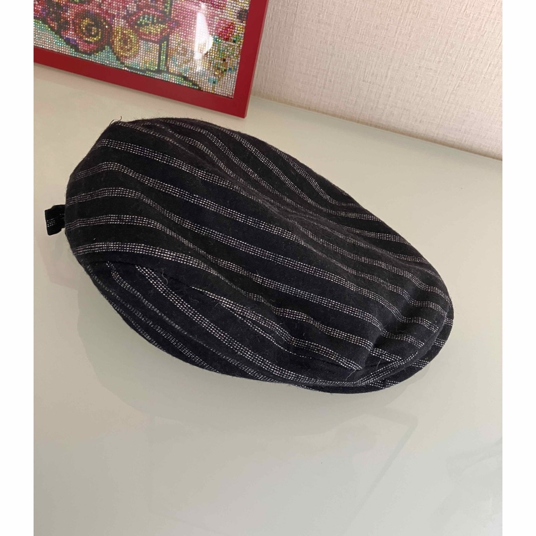 ⭐️ハンチング帽⭐️黒⭐️ボーダー⭐️秋冬用 メンズの帽子(ハンチング/ベレー帽)の商品写真
