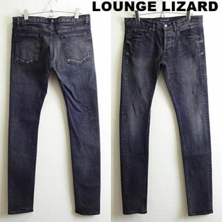 ラウンジリザード(LOUNGE LIZARD)の良品★ラウンジリザード　ハイパワーストレッチデニム　W79cm　スキニーレグ　黒(デニム/ジーンズ)