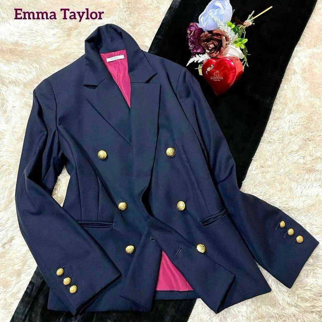 いちか洋服一覧✨美品✨EmmaTaylor 金釦 テーラードジャケット 紺ブレ 36 S