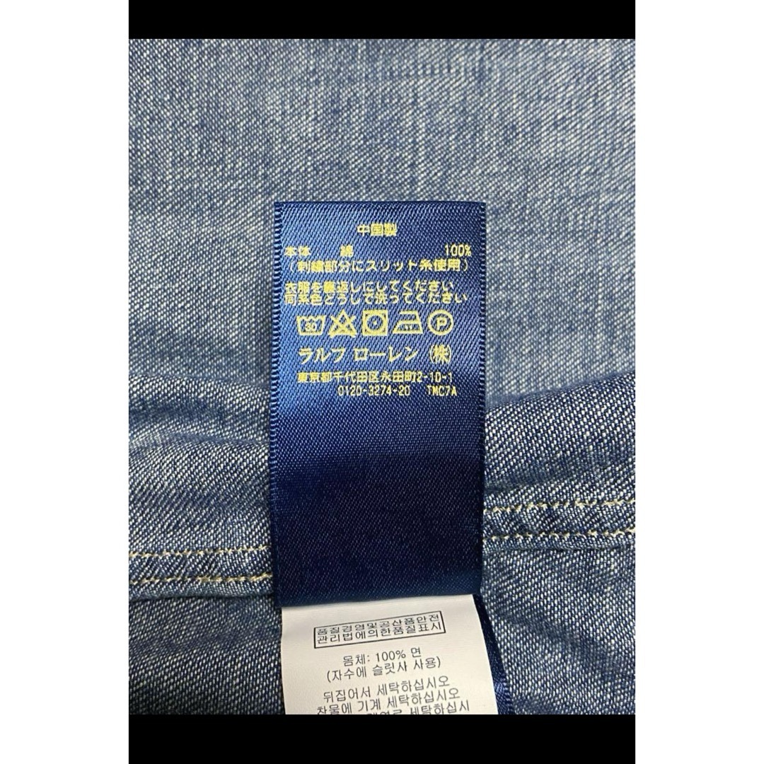 POLO RALPH LAUREN(ポロラルフローレン)のラルフローレン デニムシャツ ボタンダウン マルチカラーポニー NO1710 レディースのトップス(シャツ/ブラウス(長袖/七分))の商品写真