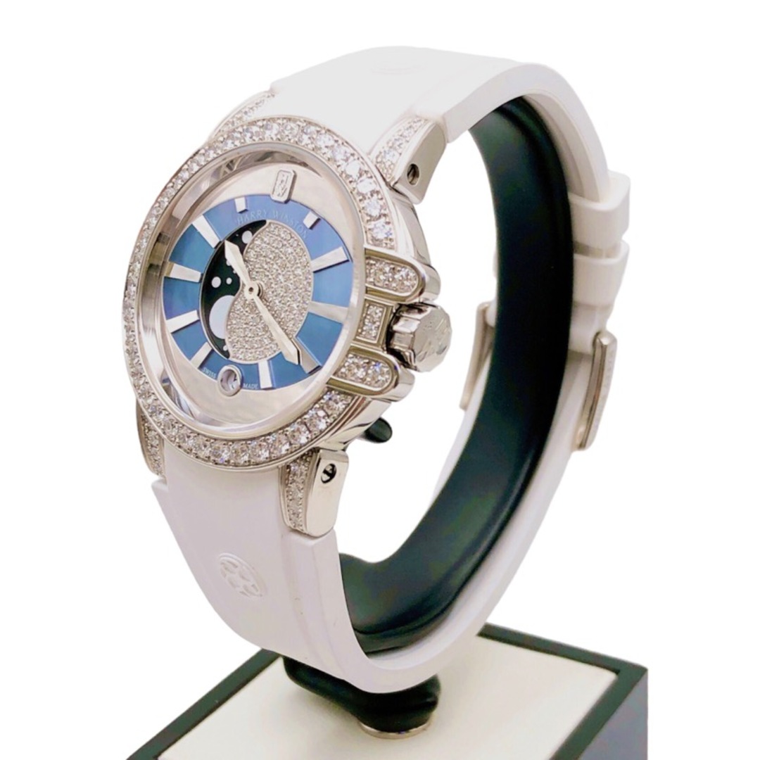 HARRY WINSTON(ハリーウィンストン)の　ハリーウィンストン HARRY WINSTON オーシャン レディ ムーンフェイズ ブルーシェル OCEQMP36WW002 ブルー ホワイト シルバー K18WG レディース 腕時計 レディースのファッション小物(腕時計)の商品写真