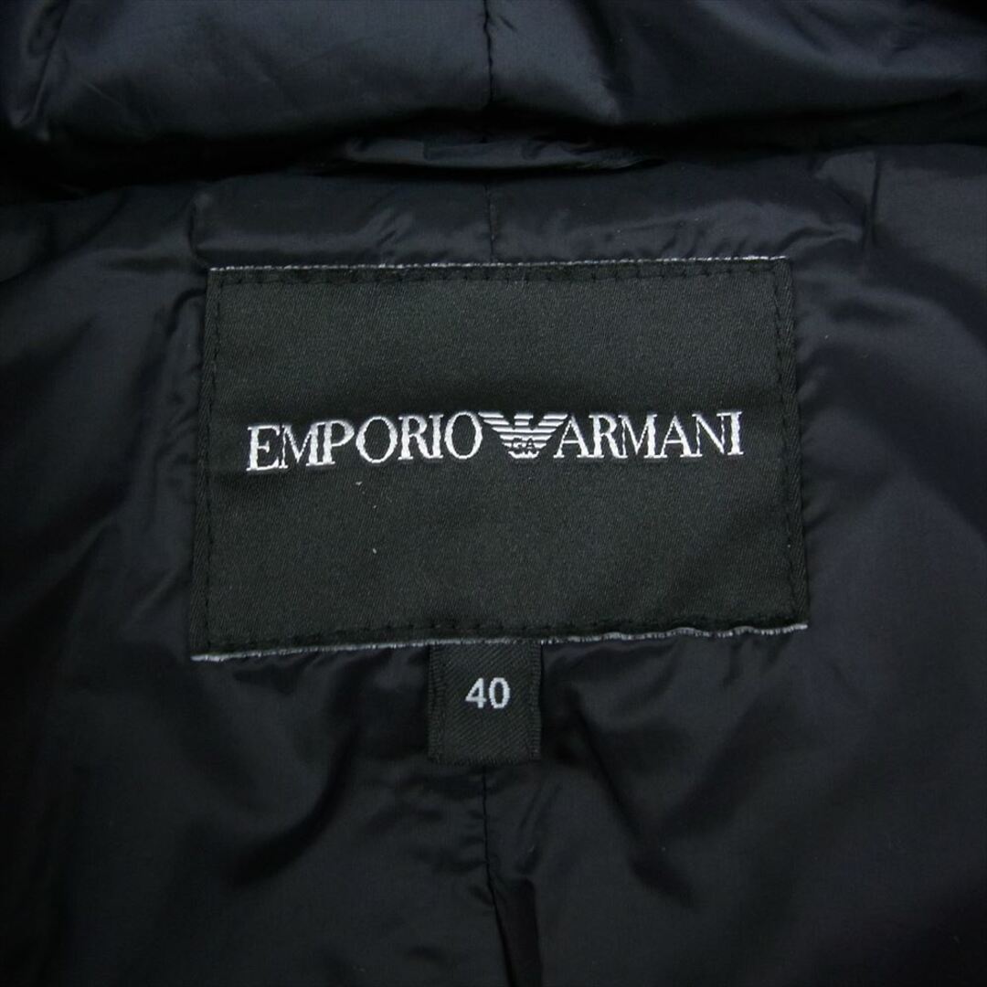 Emporio Armani(エンポリオアルマーニ)のEmporio Armani エンポリオ・アルマーニ 6Z2L68 2NXBZ Asymmetrical insulated jacket 中綿 コート ブラック系 40【中古】 レディースのジャケット/アウター(その他)の商品写真
