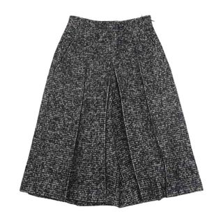 エポカ(EPOCA)のEPOCA エポカ M5R35-290-56 Loop Tweed Tuck Culotte ループ ツイード タック キュロット ウール混  ブラック系 40【中古】(カジュアルパンツ)