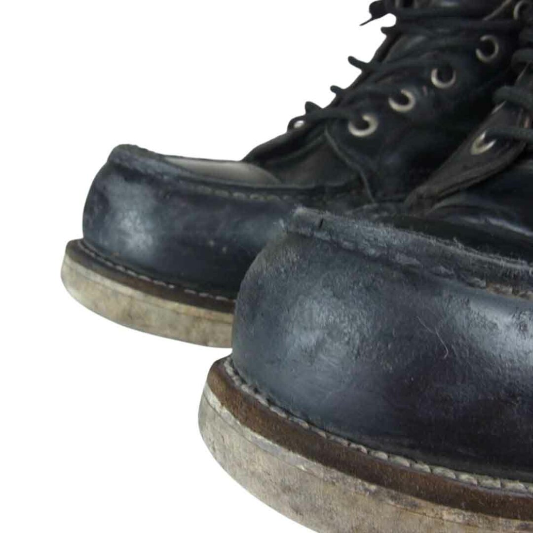 REDWING(レッドウィング)のRED WING レッドウィング 8179 刺繍羽タグ MOC TOE モックトゥ ブーツ ブラック系【中古】 メンズの靴/シューズ(ブーツ)の商品写真