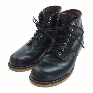 レッドウィング(REDWING)のRED WING レッドウィング ブーツ 9870 茶芯 犬タグ復刻 アイリッシュセッター 6インチ ラウンドトゥ ブラッククローンダイク ワーク ブーツ ブラック系 US 8D【中古】(ブーツ)