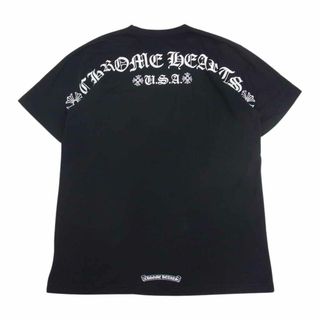 クロムハーツ(Chrome Hearts)のCHROME HEARTS クロムハーツ（原本無） 2212-304-0070 arch logo TEE アーチロゴ スクロールラベル バックプリント  Tシャツ 半袖 ブラック系 L【中古】(シャツ)