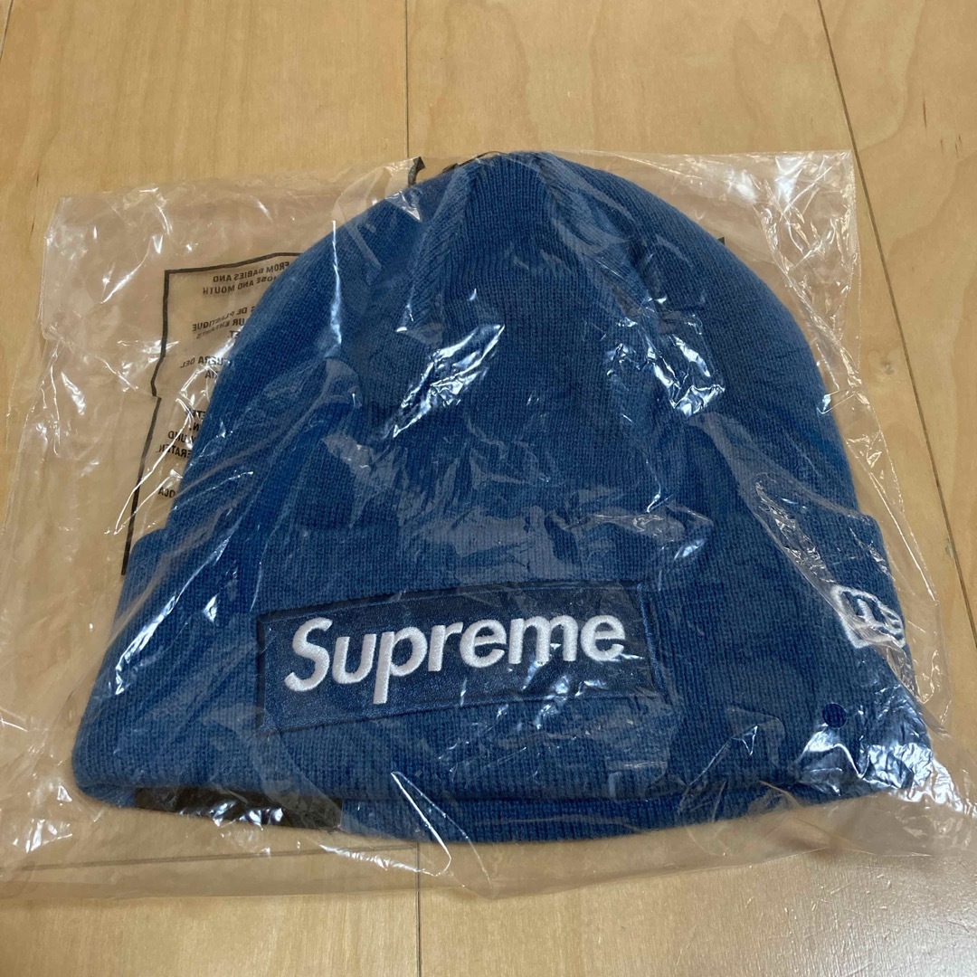 Supreme Box Logo New Era Beanie Blueニット帽/ビーニー