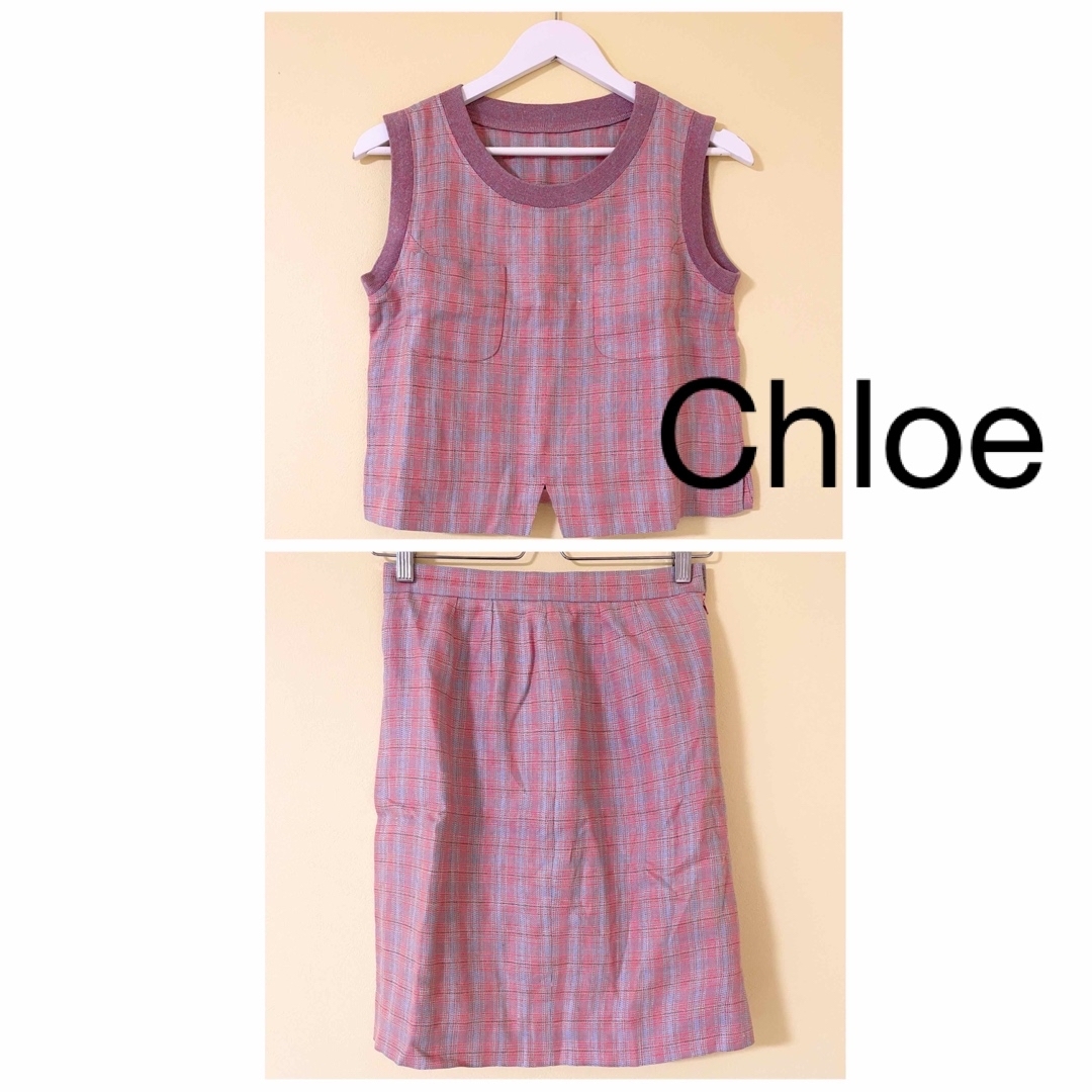 Lochie(ロキエ)のvintage chloe クロエ セットアップ レディースのワンピース(ひざ丈ワンピース)の商品写真