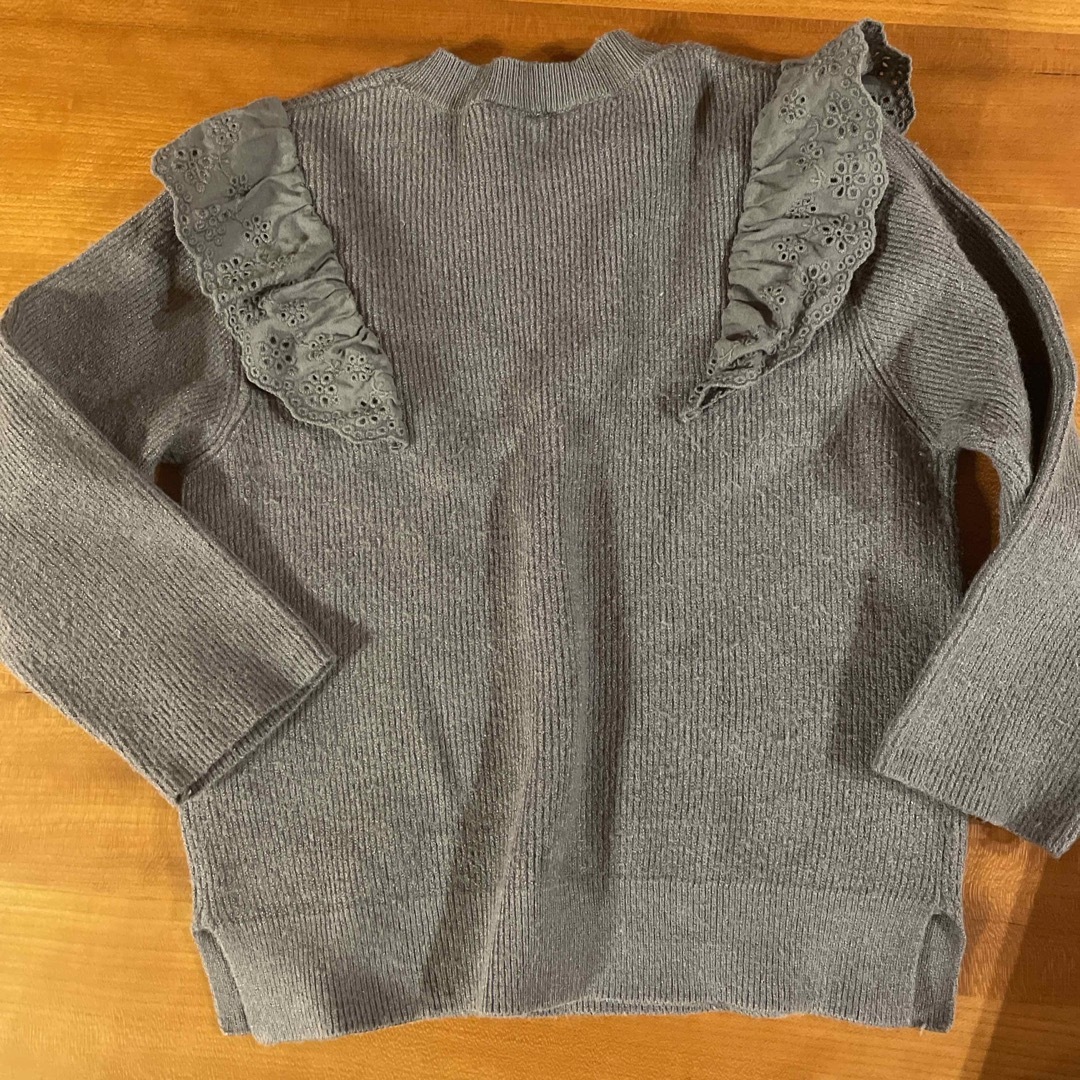 ZARA KIDS(ザラキッズ)のザラキッズ　グレーニット キッズ/ベビー/マタニティのキッズ服女の子用(90cm~)(ニット)の商品写真