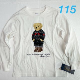 ポロラルフローレン(POLO RALPH LAUREN)のラスト1点◆少し訳あり◆ラルフローレンポロベアTシャツ オフホワイト 5/115(Tシャツ/カットソー)