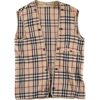 バーバリー(BURBERRY)の古着 バーバリー Burberry's LONDON チェック柄 ライナーベスト メンズL /eaa406811(ベスト)