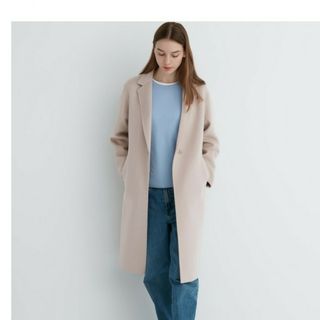 ユニクロ(UNIQLO)のユニクロ　ダブルフェイスロングコート　XL(ロングコート)