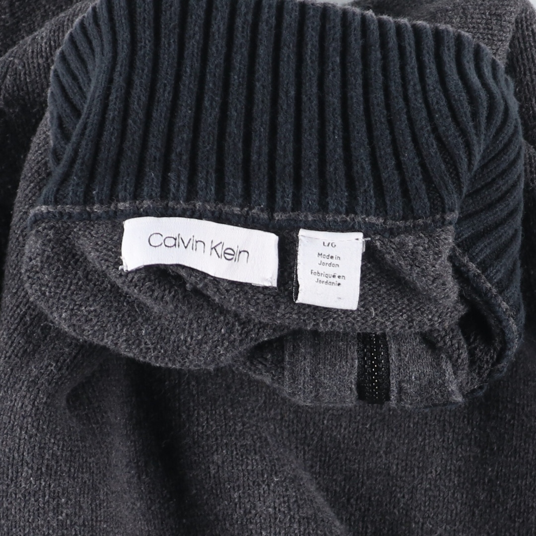 Calvin Klein(カルバンクライン)の古着 カルバンクライン Calvin klein コットンニットハーフジップセーター メンズL /eaa408145 メンズのトップス(ニット/セーター)の商品写真