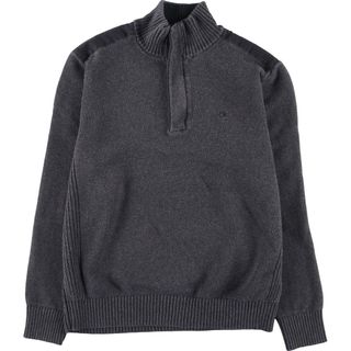 カルバンクライン(Calvin Klein)の古着 カルバンクライン Calvin klein コットンニットハーフジップセーター メンズL /eaa408145(ニット/セーター)