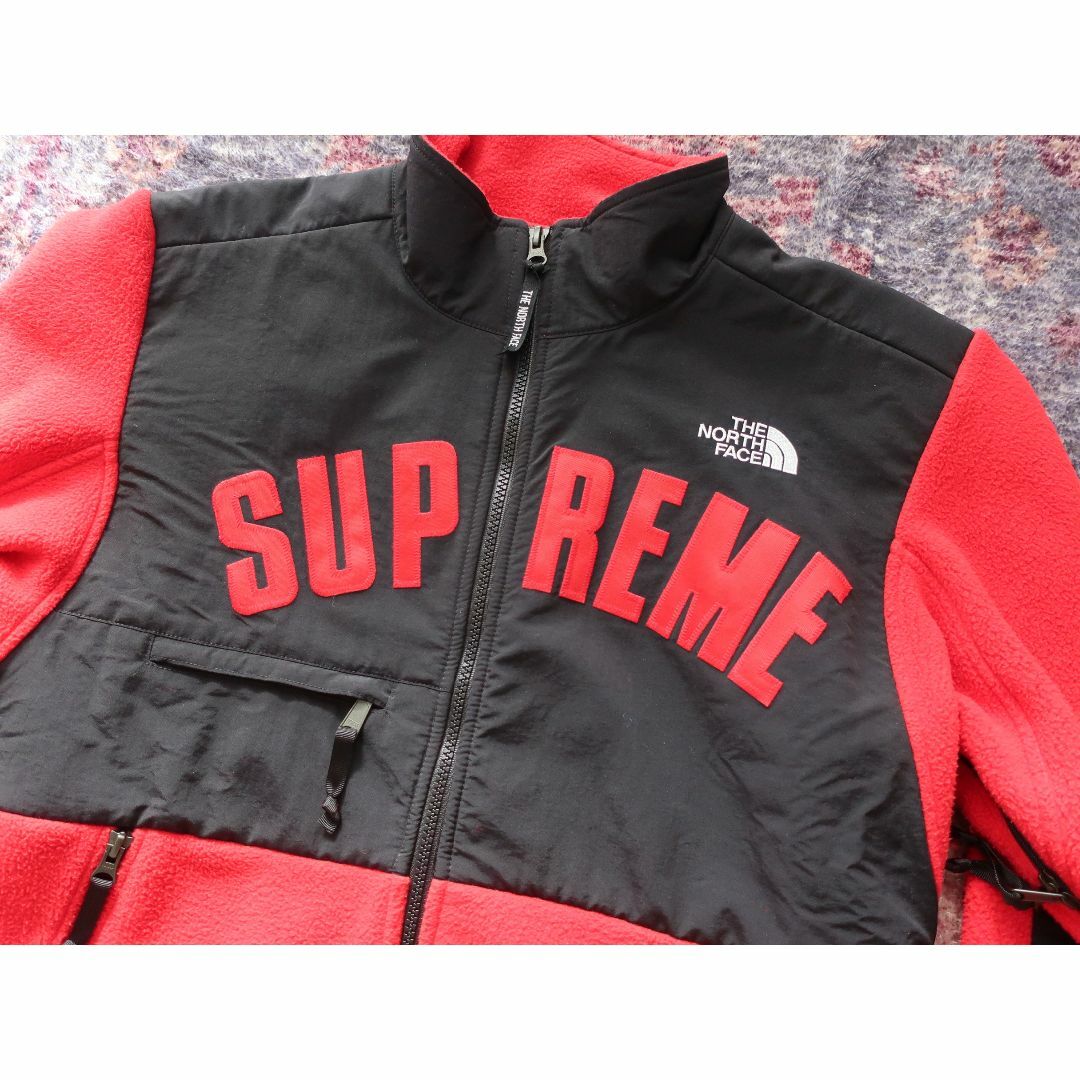 supreme シュプリーム ノースフェイス アーチロゴ デナリ フリース 赤サイズS