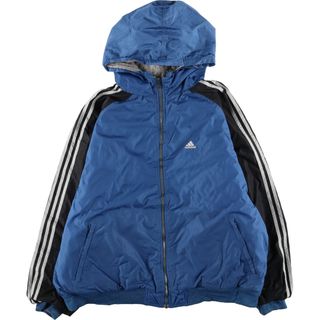 アディダス(adidas)の古着 00年代 アディダス adidas リバーシブル 中綿パーカー メンズXXL /eaa388124(ダウンジャケット)