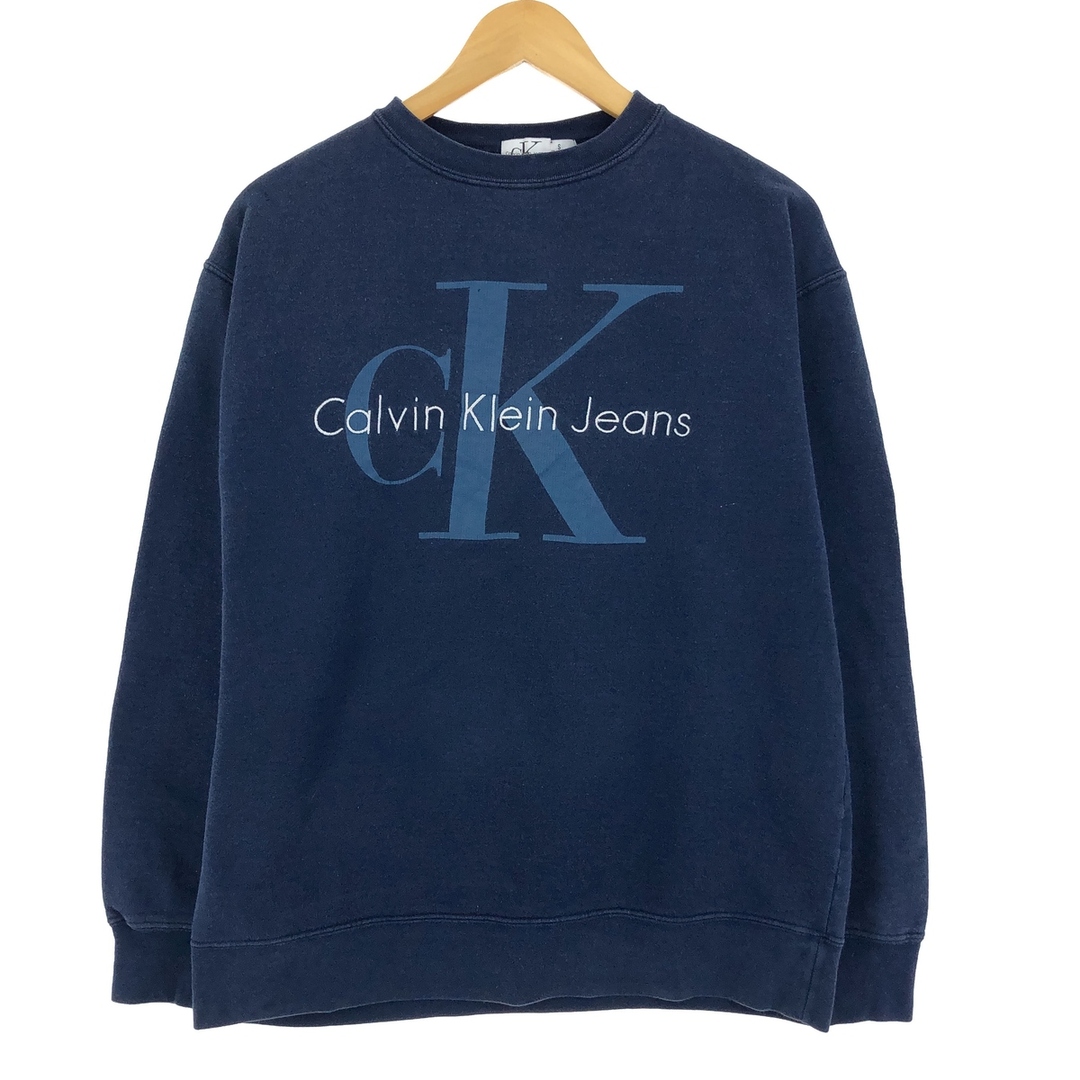 Calvin Klein(カルバンクライン)の古着 90年代 カルバンクライン Calvin klein JEANS ロゴスウェット トレーナー カナダ製 メンズS ヴィンテージ /eaa407453 メンズのトップス(スウェット)の商品写真