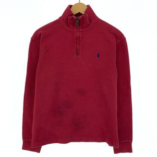 ラルフローレン(Ralph Lauren)の古着 ラルフローレン Ralph Lauren POLO RALPH LAUREN ハーフジップスウェットシャツ トレーナー メンズS /eaa407456(スウェット)