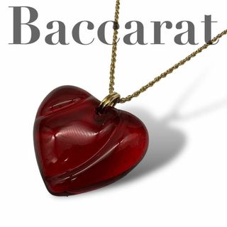 バカラ(Baccarat)の美品 Baccarat バカラ 2695 ハート ネックレス レッド(その他)