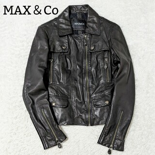 Max & Co. - MAX&CO マックスアンドコー レザージャケット ブラウン 